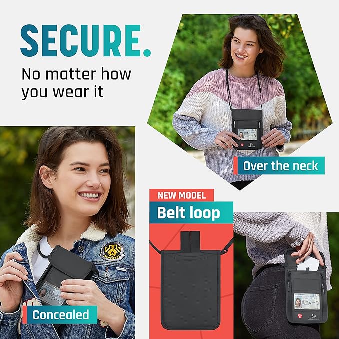 Neck Wallet, Travel Pouch For Passport Holder And Documents, Travel Neck Wallet - Image 2