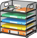 Lavatino 5 Tray Desk File Organizer, Desktop File Organizer and Storage by Lavatino