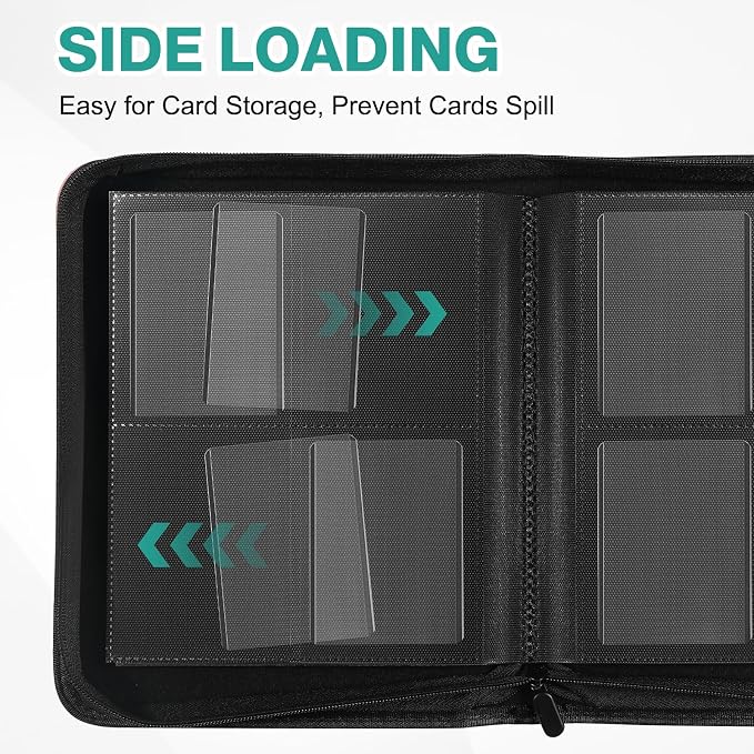 Toploader Binder, Holds 160 Toploaders, 100 Toploaders INCLUDED, 4-Pocket PU - Image 7