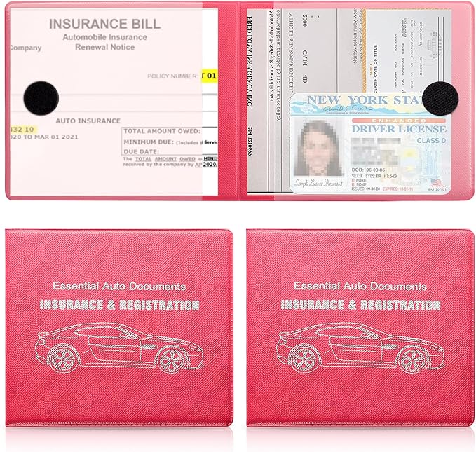 UYYE Car Registration and Insurance Card Holder, Vehicle Glove Box Car Organizer by UYYE