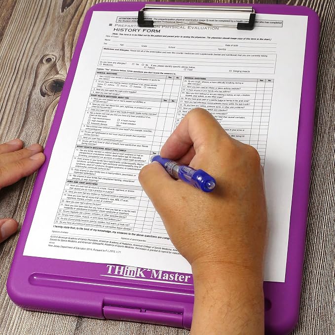 Think2Master Purple Plastic Storage Clipboard. | 25% Heavier & Sturdier| Heavy - Image 6