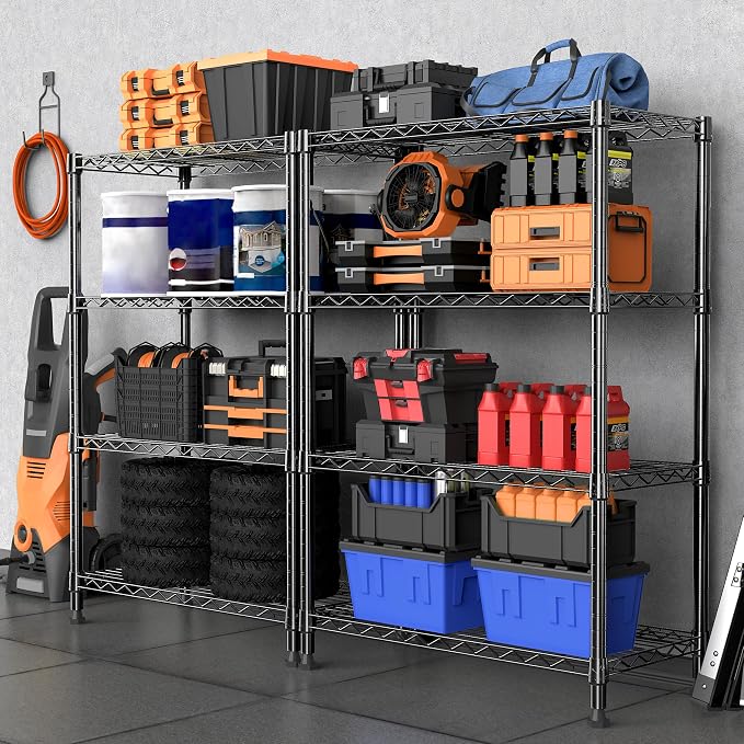 M MZG 1000 lbs Storage Shelving Steel Heavy Duty 4-Tier Utility Shelving Unit - Image 7