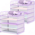 2 Pack Letter Tray Paper Organizer 5-Tier Desk Organizer File Organizer Paper by Sinboun