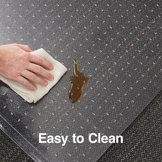 Staples Office Chair Mat, Low-Pile Carpets, 60 x 46 Inch, Smooth Glide - Image 4
