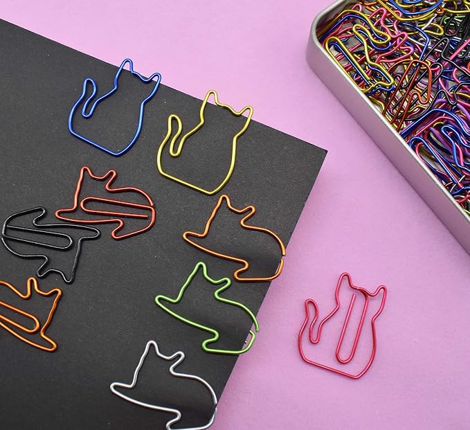 100 pcs Cat Paper Clips Cute Decorative Paperclips, Cat Lover Gifts - Image 3