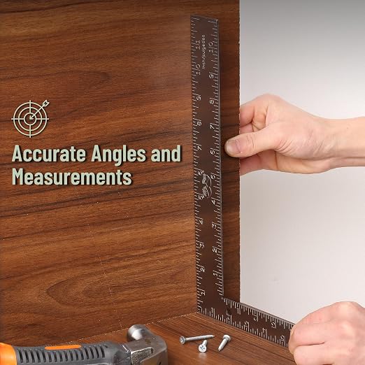 Mr. Pen- Metal Carpenter Square, 8 x 12 Inch | Imperial & Metric L Square - Image 5