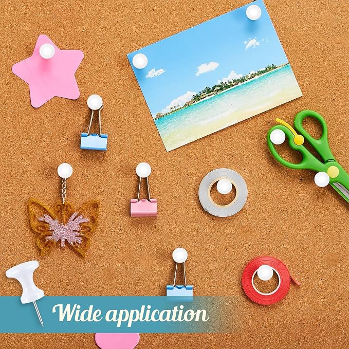 Outus 60 Pcs Giant Push Pins Jumbo Tacks 1/1.8inch Plastic Head - Image 4