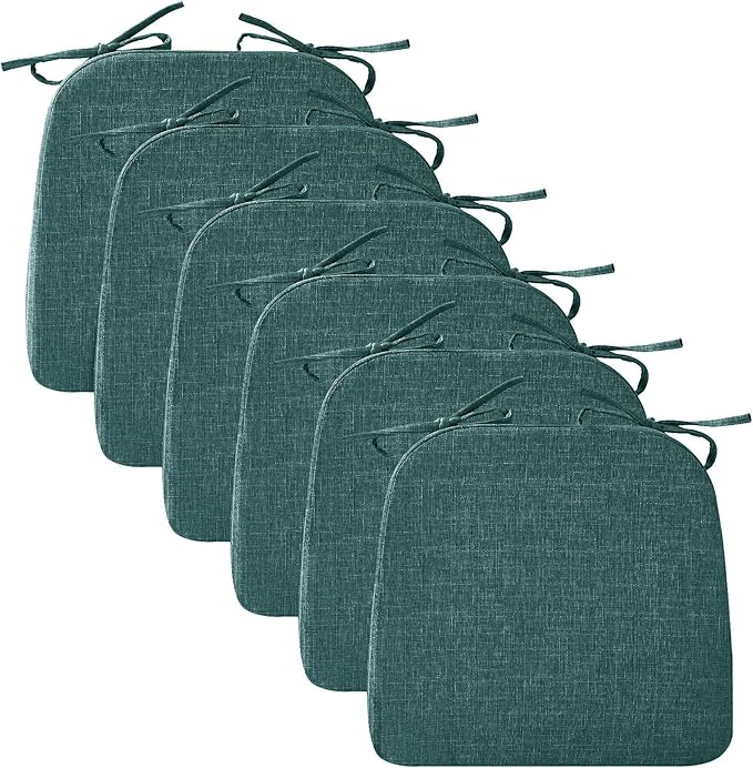 Ruqmuis Chair Cushions for Dining Chairs, D-Shaped Chair Pads by Ruqmuis