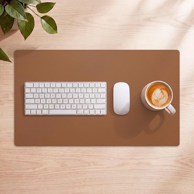 AFIING Leather Desk Mat, 23.6" x 13.8", Desk Pad Protector | Dual-Sided & PU - Image 9