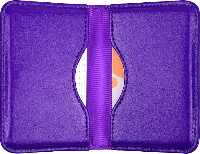Wisdompro Business Card Holder, 2-Sided PU Leather Folio Name Card Holder by Wisdompro