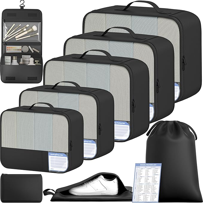 BAGAIL 9 Set Packing Cubes by BAGAIL