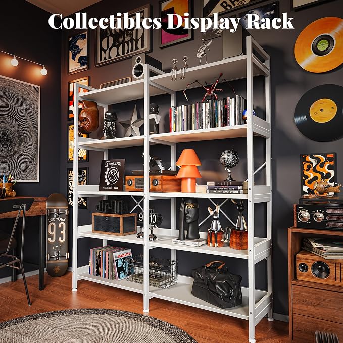 Huuger 5 Tier Bookshelf, Display Bookshelf - Image 6