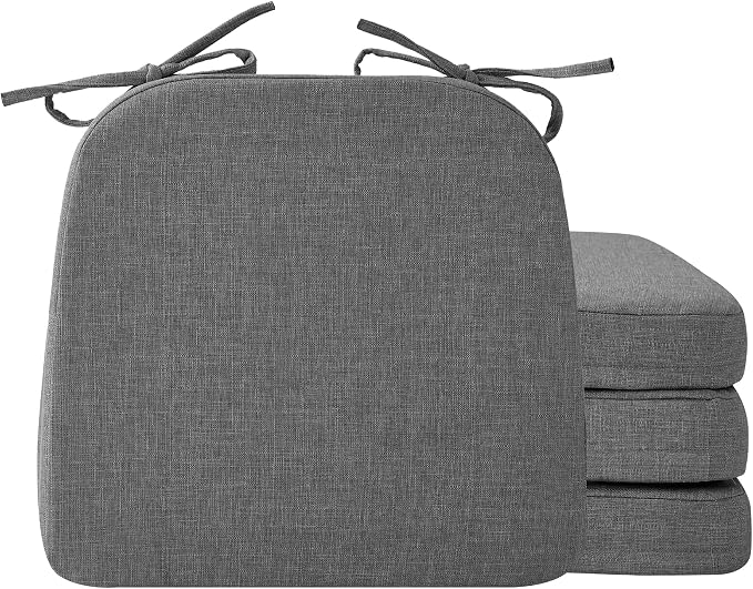 Ruqmuis Chair Cushions for Dining Chairs, D-Shaped Chair Pads by Ruqmuis