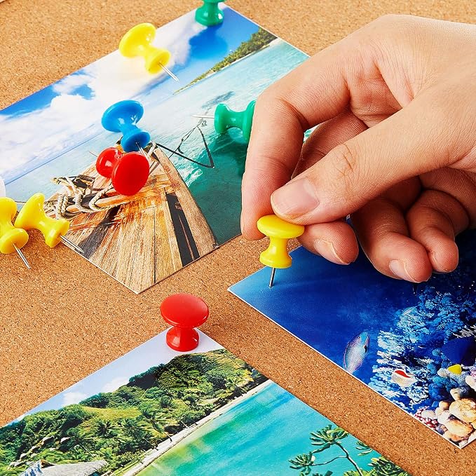 Outus 60 Pcs Giant Push Pins Jumbo Tacks 1/1.8inch Plastic Head - Image 7