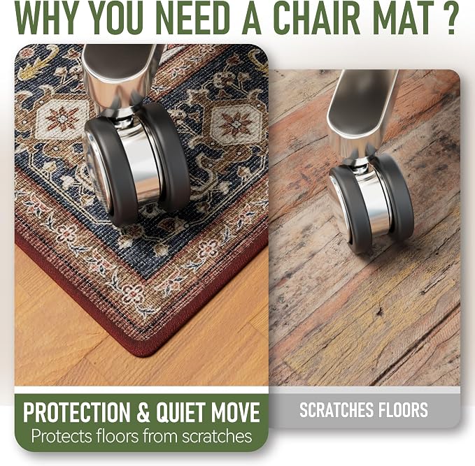 48"x60" Office Chair Mat for Hardwood, Under Desk Chair Mat for Home Office - Image 5