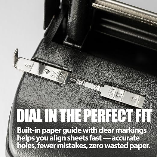 Officemate Adjustable 3-Hole Punch, Medium Duty, 32-Sheet Capacity, Adjustable - Image 9