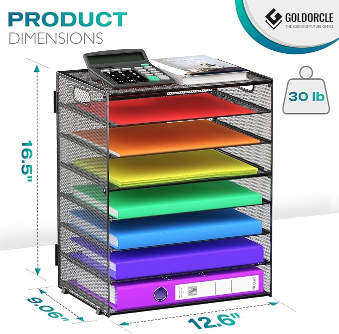 8 Tier Paper Letter Tray Organizer - Image 2