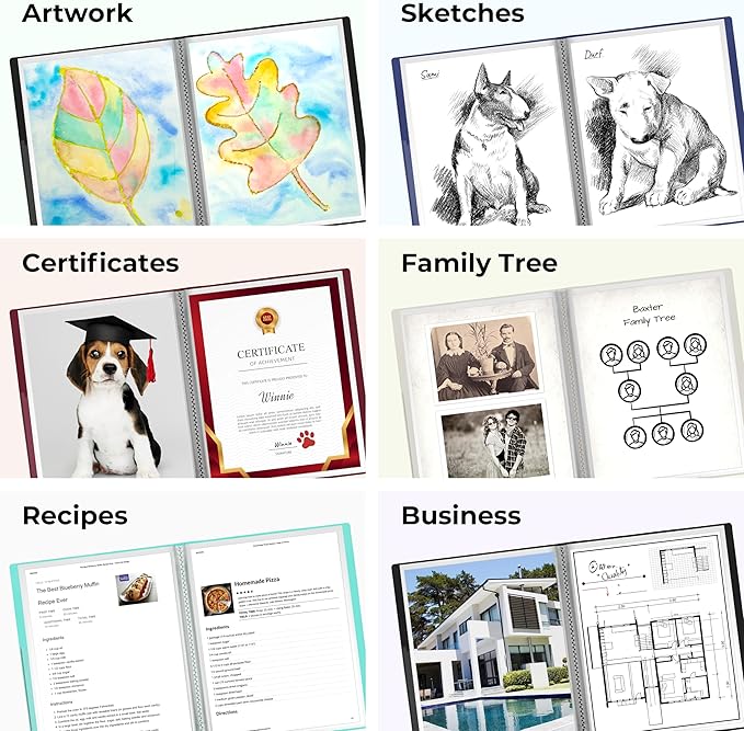 Dunwell Presentation Binder 60-Pocket, Displays 120 Pages, 8.5x11 Portfolio - Image 6