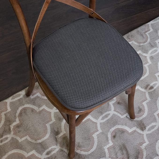 Sweet Home Collection Memory Foam Honeycomb Nonslip Back 16" x 16" Chair/Seat - Image 5