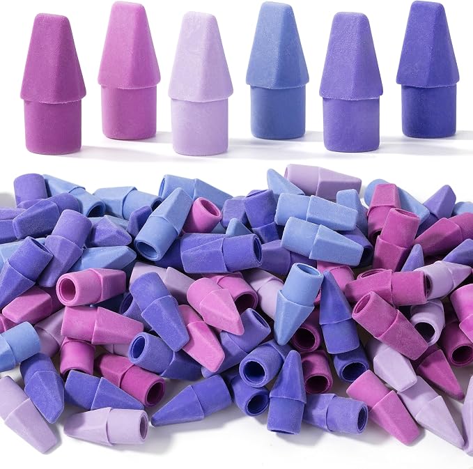 Mr. Pen- Pencil Top Erasers, 120 Pack, 6 Different Purple Shade Colors | by MrPen