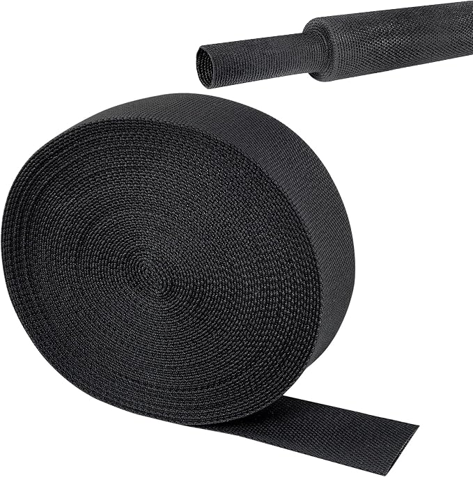 2 in 1 Heat Shrink Braided Sleeving Fabric Tubing-Ideal fit Irregular Shape by Sunnarepoon