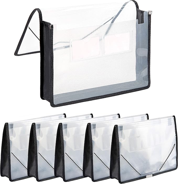 FANWU 6 Pack Plastic Expanding File Wallet Document Organizer - Image 6