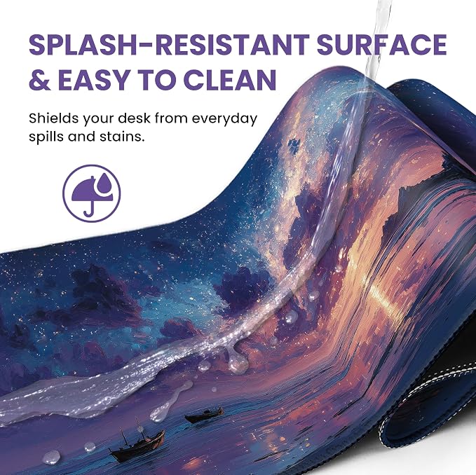 Aesthetic Desk Mat, Cute Luminous Rise Desk Pad Protector - Image 5