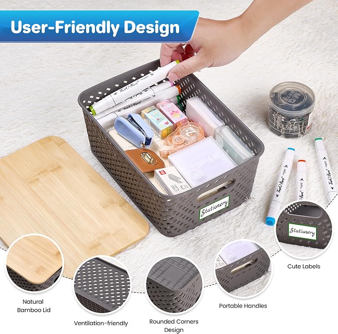 Anysig 8 Packs Plastic Storage Bins - Image 3