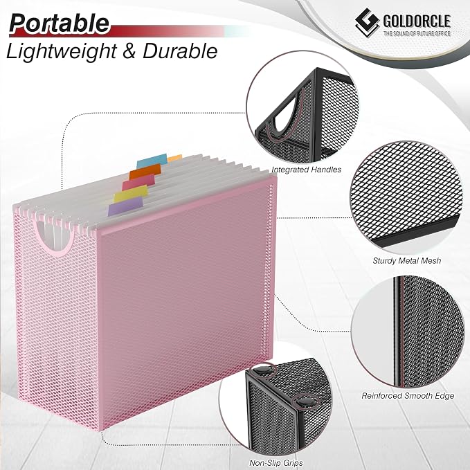 Hanging File Organizer, Letter-Size File Holder Filing Box - Image 4