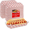 Checkered Food Trays 250 Pack Retro Red & White Grease Resistant Recyclable by StockYourHome