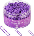 FUDAO FAMILY 500pcs Purple Paper Clips Assorted Sizes, Medium and Large（1.1inch by FUDAOFAMILY