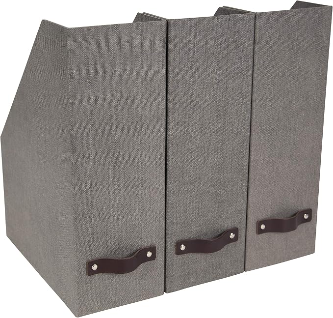 Bigso Box of Sweden Estelle Canvas Fiberboard Upright Magazine Storage Box - Image 4