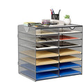 EasyPAG Paper Trays for Classroom 14 Tier Mesh Desk Organizer Shelves by EasyPAG