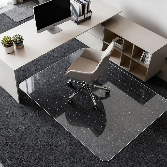 Kuyal Desk Chair Mat for Carpet, Office and Home, Easy Glide, Protects Floors by Kuyal
