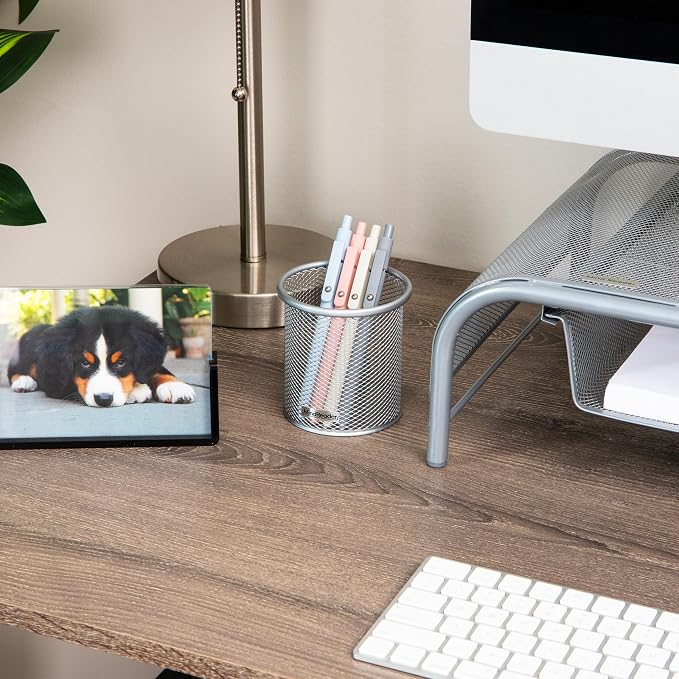 Mind Reader Pen and Accessories Holder, Desktop Organizer, Metal Mesh, 3.5"L x - Image 6