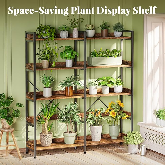 Huuger 5 Tier Bookshelf, Display Bookshelf - Image 3
