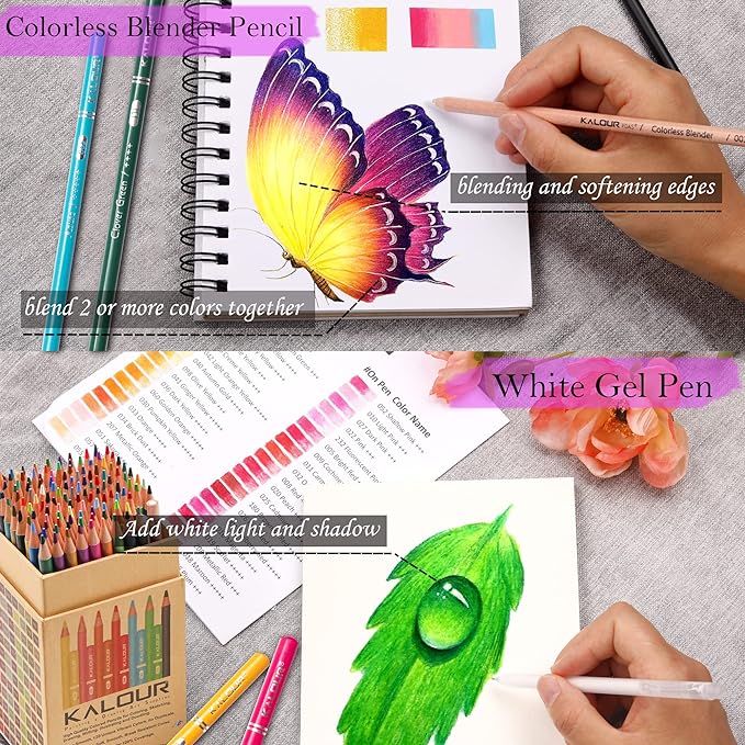KALOUR Premium Colored Pencils, Artists Soft Core - Image 5