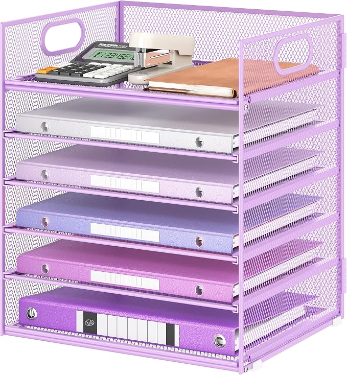 6 Tiers Letter Tray Paper Organizer by Lavatino