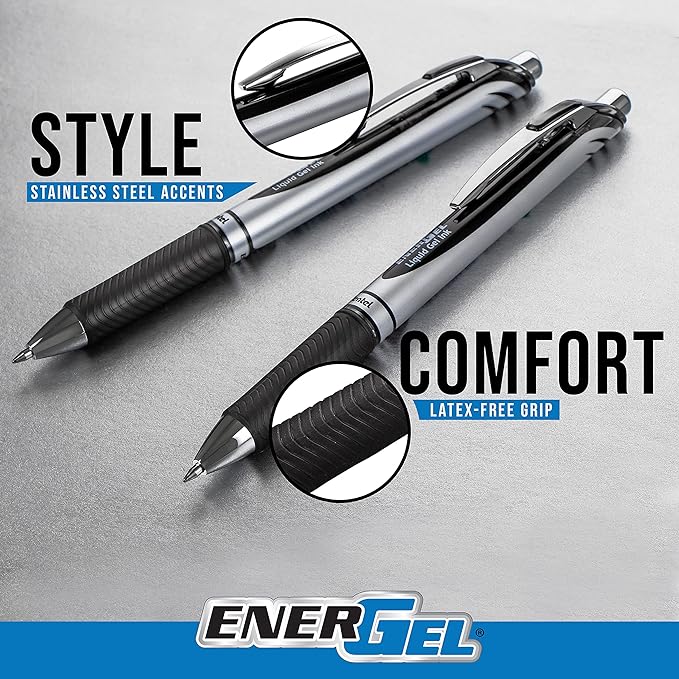 Pentel EnerGel RTX Retractable Liquid Gel Pen, Change Expressions Pack - Image 4