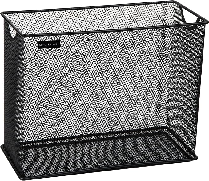 Mind Reader Vertical File Storage, Desktop Organizer, Hanging Files, Metal Mesh by MindReader