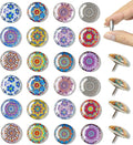 24Pcs Mandala Push Pins, Thumb Tacks by Tandarui