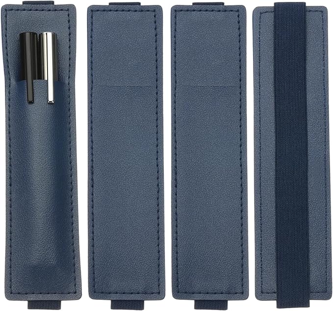 PATIKIL 4Pcs Elastic Notebook Pen Holder, Adjustable Hold 2 Pen Holder PU by PATIKIL