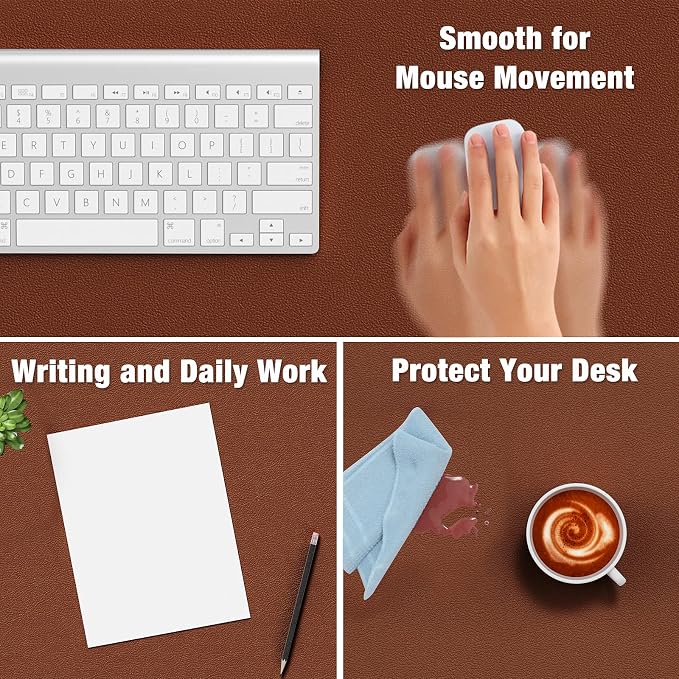 Hsurbtra Desk Pad, Waterproof Non-Slip Desktop Blotter Protector, Large Mouse - Image 4