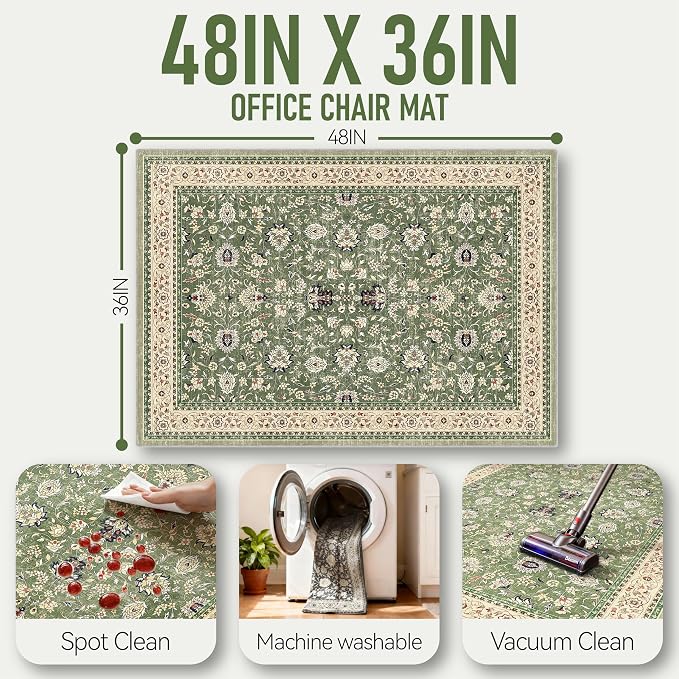 36"x48" Office Chair Mat for Hardwood, Under Desk Chair Mat for Home Office - Image 3