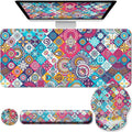 Desk Pad Keyboard Wrist Rest and Mouse Pad Coaster Set, Large XXL Desk Mat Matt by VINEBURY