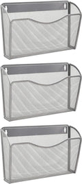 EASEPRES 3 Single Pocket Mesh Hanging File Organizer, Vertical Wall Mounted by EASEPRES