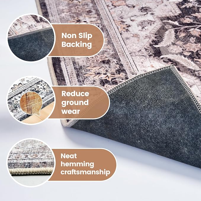 Office Chair Mat for Hardwood Tile Floor, Machine Washable Office Area Carpet - Image 4