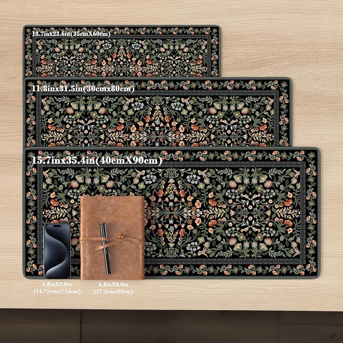 iCasso Desk Mat for Keyboard and Mouse, Large Mouse Pad, Desk Pad Mat, - Image 2