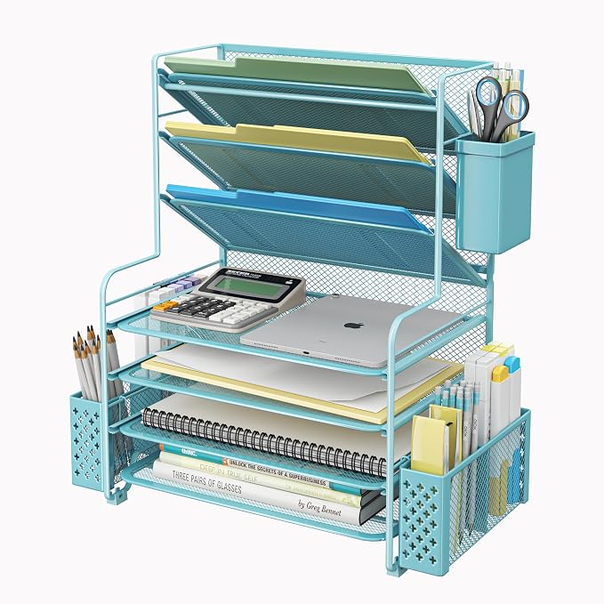 Simple Trending 7 Tier Desk File Organizer, Letter Tray Paper Organizer by SimpleTrending