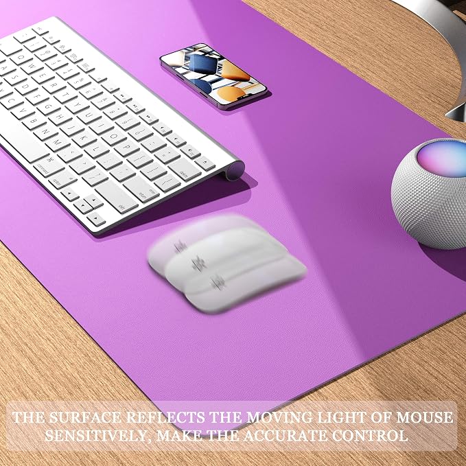 YSAGi Non-Slip Leather Desk Pad, Waterproof Laptop Computer Desk Keyboard Mat - Image 7